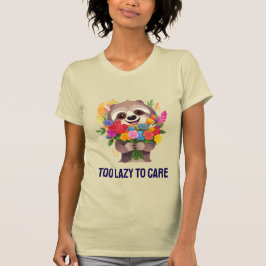 Camiseta Demasiado perezoso para preocuparse - Minimalista