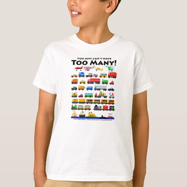Camiseta ¡Demasiados! (Letras negras) (Anverso)