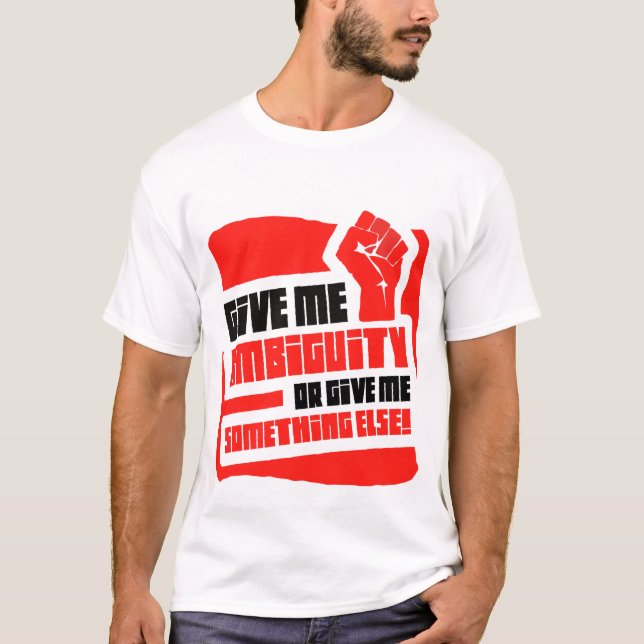 Camiseta Déme la ambigüedad (Anverso)
