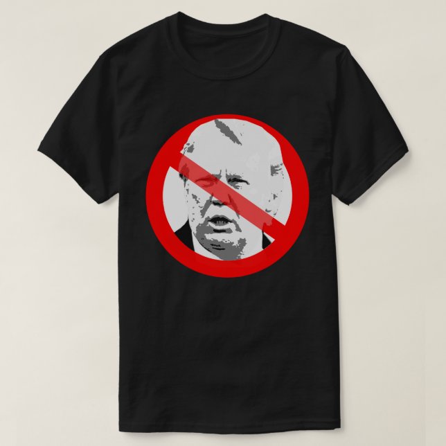 Camiseta Demencia contra Donald Trump cruza la cara (Diseño del anverso)