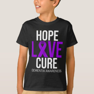 Camiseta Dementia Conciencia Esperanza Amor Cure Cinta Púrp