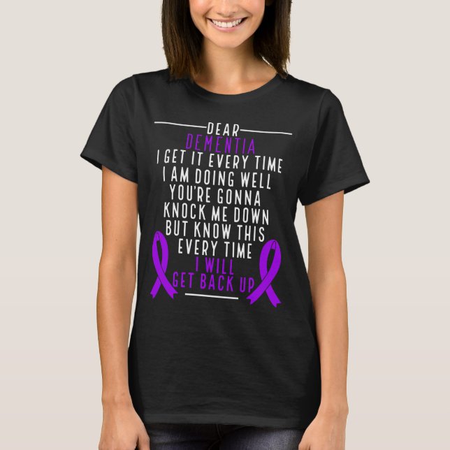 Camiseta Dementia Conciencia recuperar la cinta morada (Anverso)