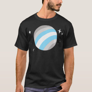 Camiseta Demiboy Planet LGBTQ Pride Flag Aesthetic Space No
