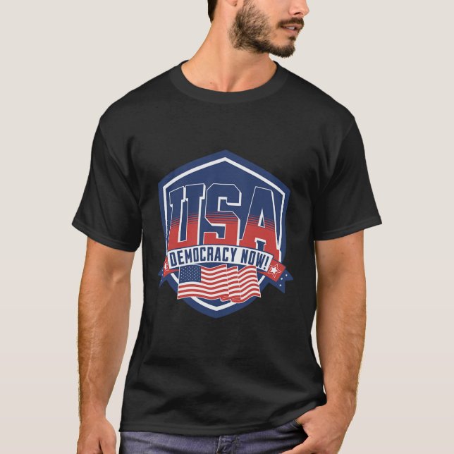 Camiseta Democracia Ahora Vota Kamala Harris 2024 Demócrata (Anverso)