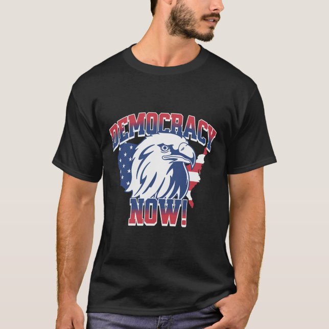 Camiseta Democracia Ahora Vota Kamala Harris 2024 Demócrata (Anverso)