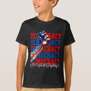 Camiseta Democracia anti-Trump vale la pena luchar 4