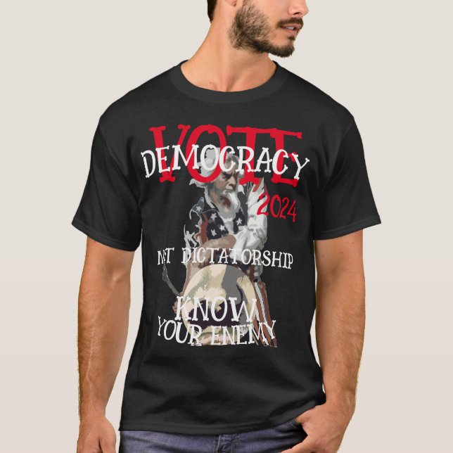 CAMISETA DEMOCRACIA DE VOTO NO DICTADURA 2024 (Anverso)