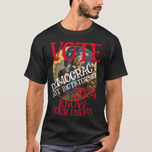 CAMISETA DEMOCRACIA DE VOTO NO DICTADURA 2024 (Anverso)