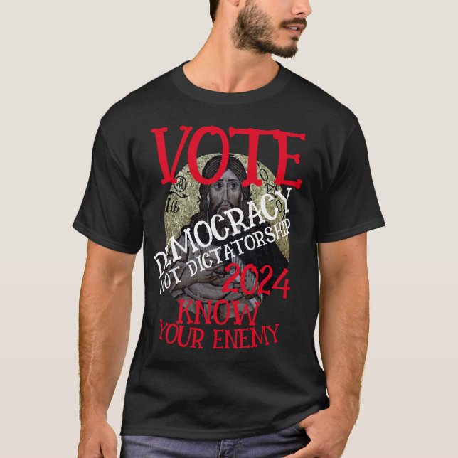 CAMISETA DEMOCRACIA DE VOTO NO DICTADURA 2024 (Anverso)