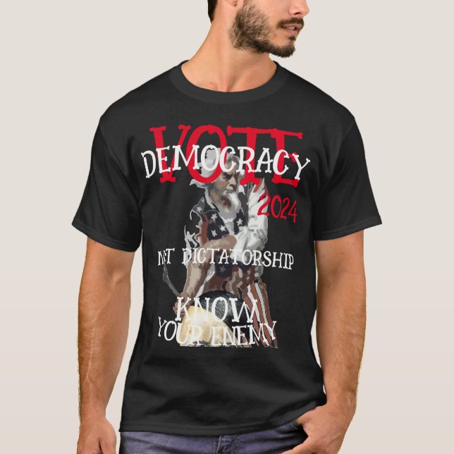 CAMISETA DEMOCRACIA DE VOTO NO DICTADURA 2024 (Anverso)