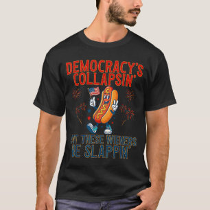Camiseta Democracia divertida se está derrumbando pero esto