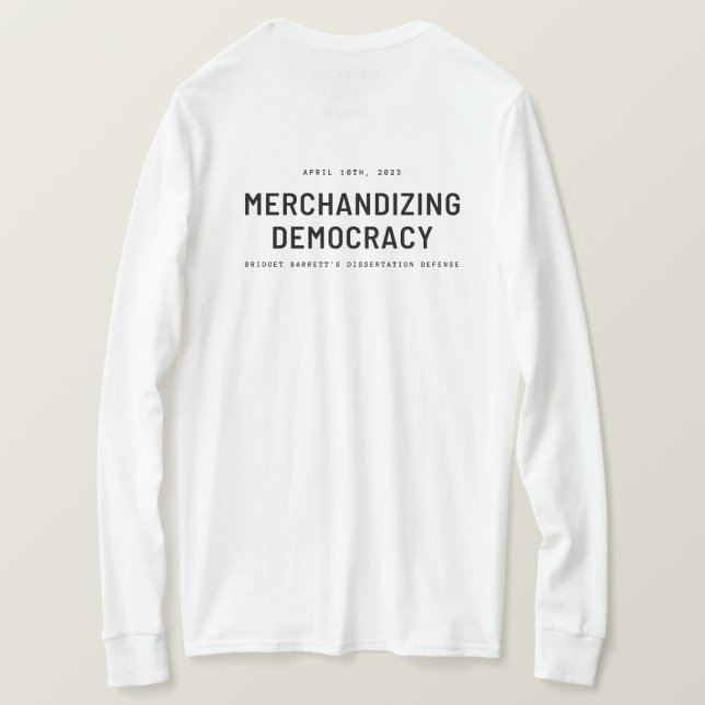 Camiseta "Democracia mercante" (Reverso del diseño)