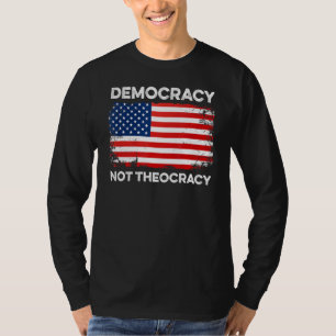 Camiseta Democracia, no teocracia, Iglesia de separación Co