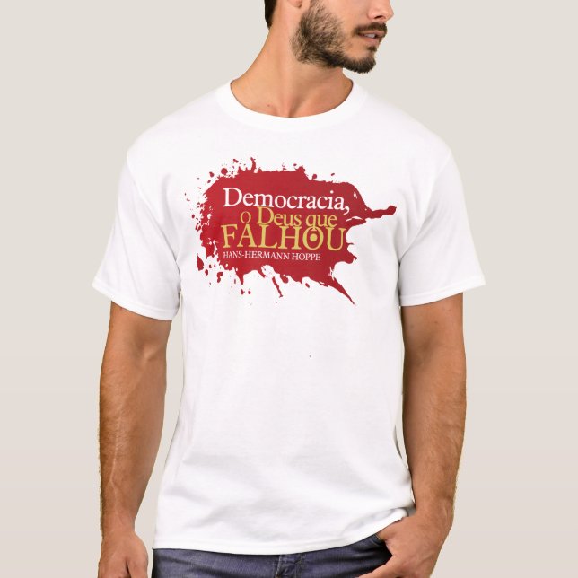 Camiseta Democracia. O Deus que Falhou (Anverso)
