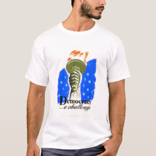 Camiseta Democracia un desafío WPA 1940