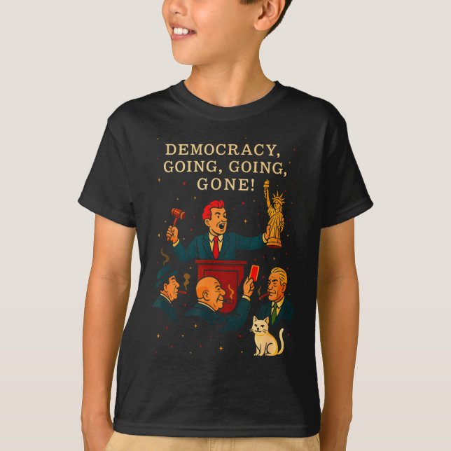 Camiseta Democracy Auction Gone Funny Litical Satire Gift  (Anverso)