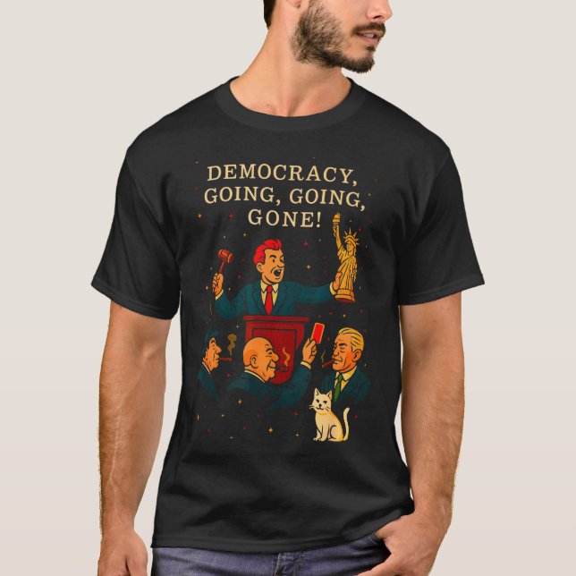Camiseta Democracy Auction Gone Funny Litical Satire Gift  (Anverso)