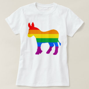 Camiseta Demócrata arco iris