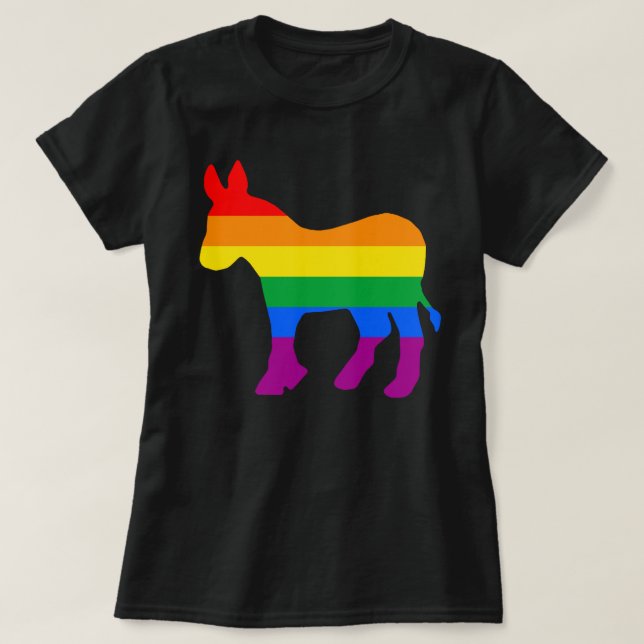 Camiseta Demócrata arco iris (Diseño del anverso)