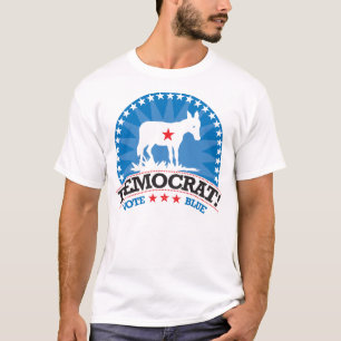 Camiseta ¡Demócrata! ¡Azul del voto!