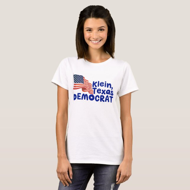 Camiseta Demócrata de Klein Texas (Anverso completo)