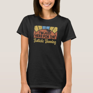 Camiseta Demócrata, estoy aquí para el Tanning de Testículo