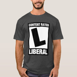 Camiseta Demócrata gracioso liberal según la clasificación 