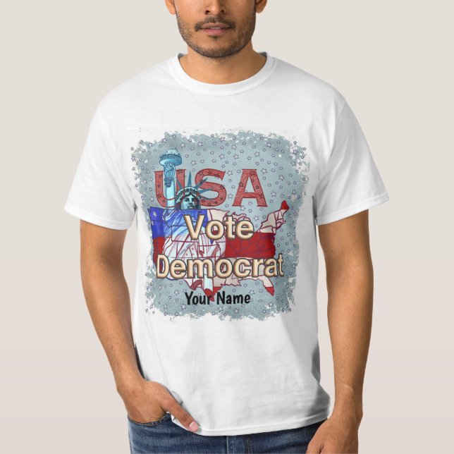 Camiseta demócrata por el voto de la libertad (Anverso)