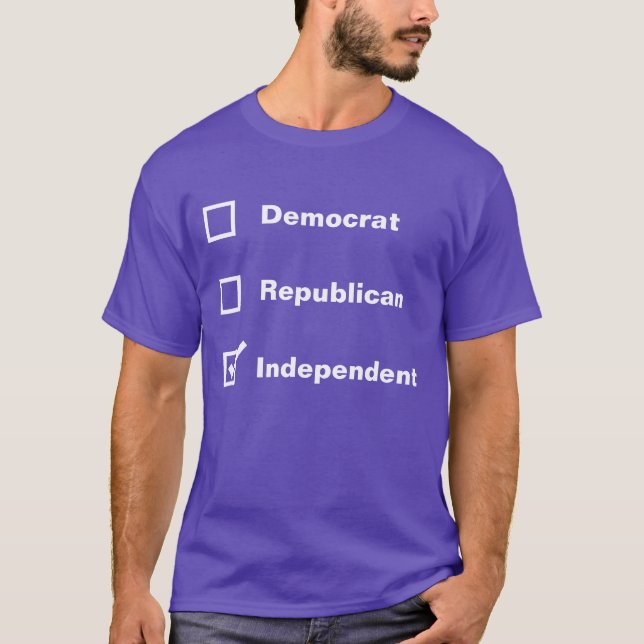Camiseta Demócrata Republicano Independiente Marca de Verif (Anverso)