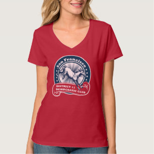 Camiseta Democratic de las señoras del club de Sa
