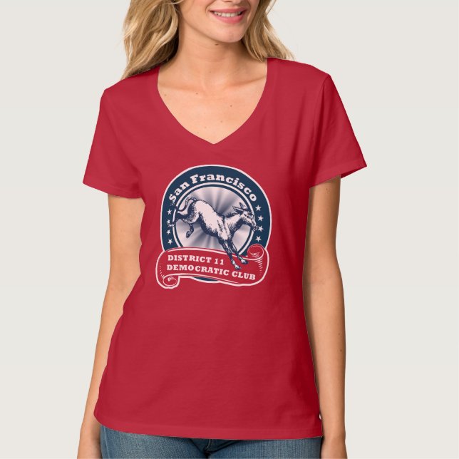 Camiseta Democratic de las señoras del club de San (Anverso)