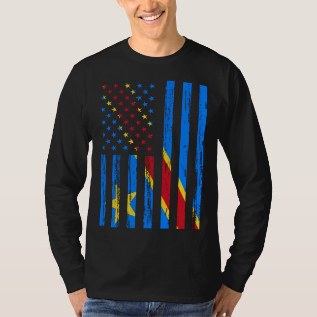 Camiseta Democratic Republic Congo Flag America US It is in (Anverso)