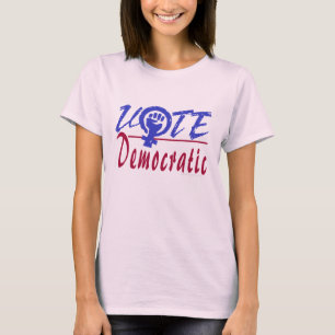 Camiseta democrática de voto de poder femenino