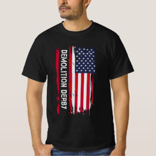 Camiseta Demolición Derby Bandera Patriótica de Estados Uni