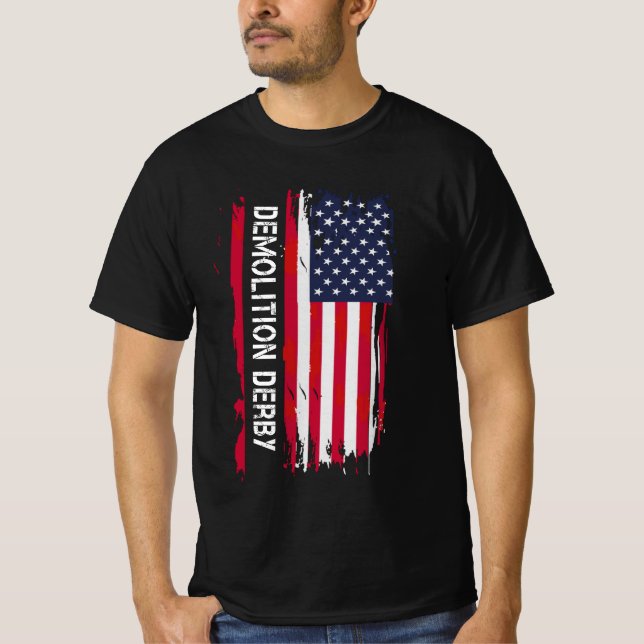 Camiseta Demolición Derby Bandera Patriótica de Estados Uni (Anverso)