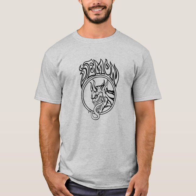 Camiseta Demon - Ilustracion de arte de línea infernal (Anverso)