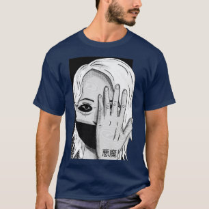 Camiseta Demon in Japanese Aesthetic Horror Girl Anime Mang