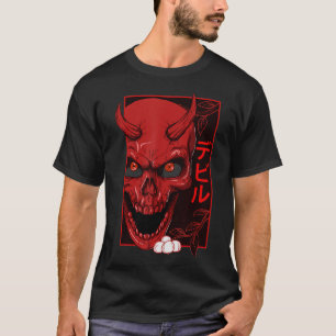 Camiseta Demon japonés frente al cráneo Devil Nippon Style 