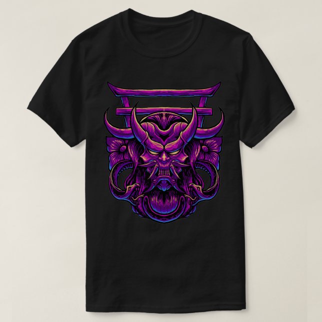 Camiseta Demon Samurai Vintage (Diseño del anverso)