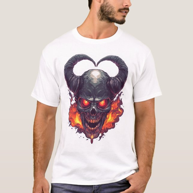 Camiseta Demon Skull Firestorm (Anverso)