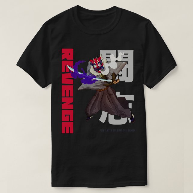 Camiseta Demon Slayer Oni Warrior Revela Manga Japonesa (Diseño del anverso)