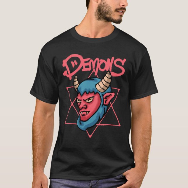 Camiseta Demon with Horns streetwear (Anverso)
