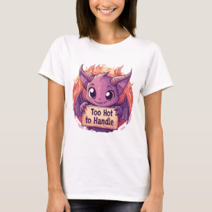 Camiseta Demonio Adorable Sosteniendo un Letrero de "Demasi