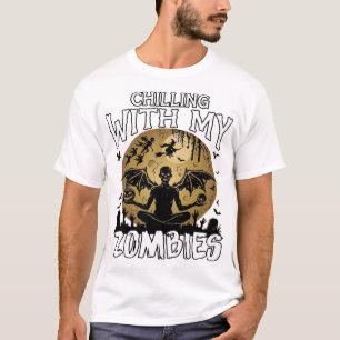 Camiseta Demonio Alado Luna Tumba Zombies Escalofriantes Ha