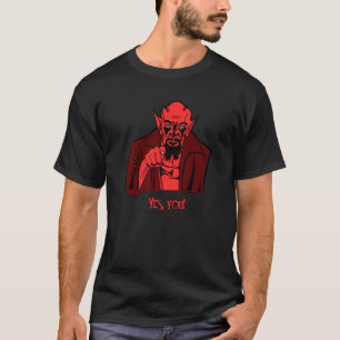 Camiseta Demonio apuntando Sí, diabólico de miedo
