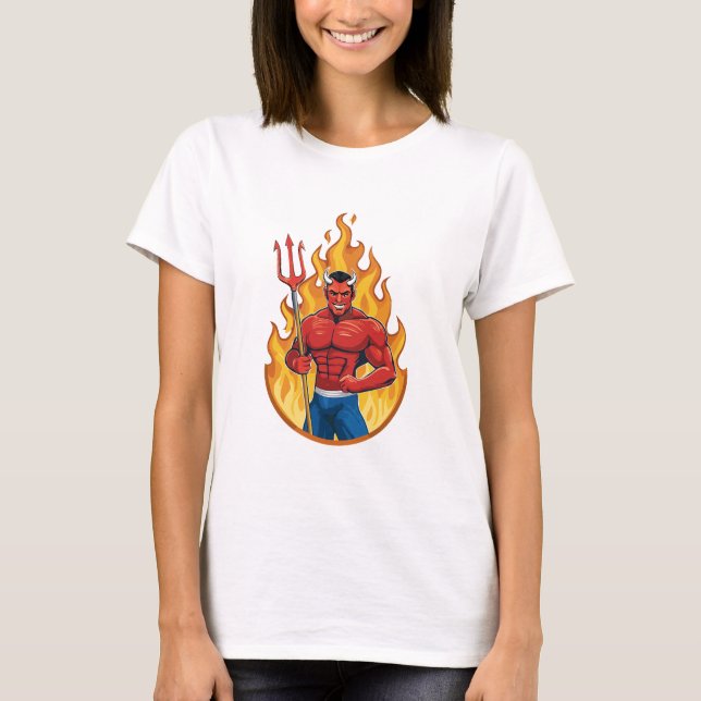 Camiseta Demonio con tridente (Anverso)