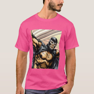 Camiseta Demonio de arte mixto lucha azul libre lucha mexic