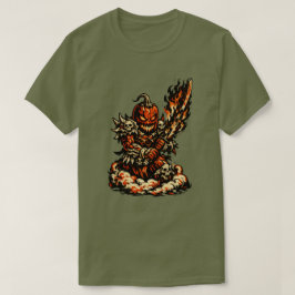 Camiseta Demonio de Fuego Chili Halloween — Guerrero Oscuro