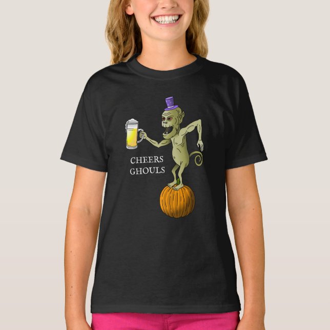 Camiseta Demonio de Halloween Feliz (Anverso)