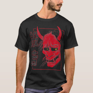 Camiseta Demonio de la máscara Hannya japonesa o tatuaje e
